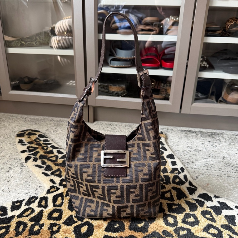 Fendi Tobacco Zucca Monogram Bucket Bag
